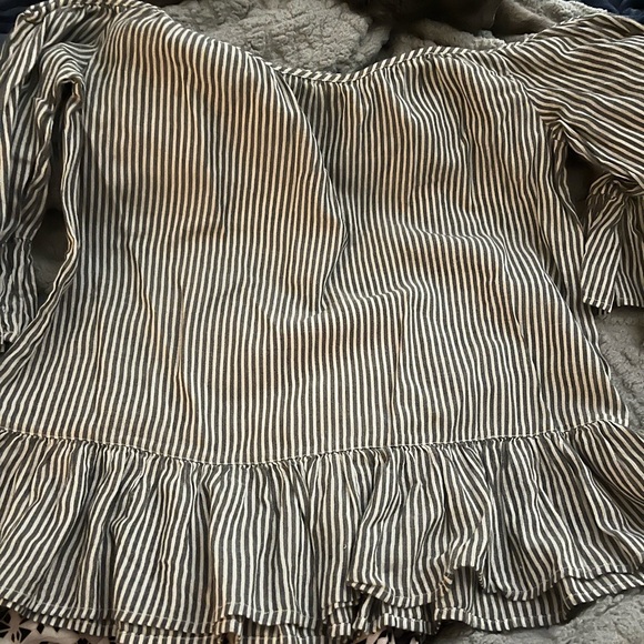 Blue white stripe top - Picture 1 of 2